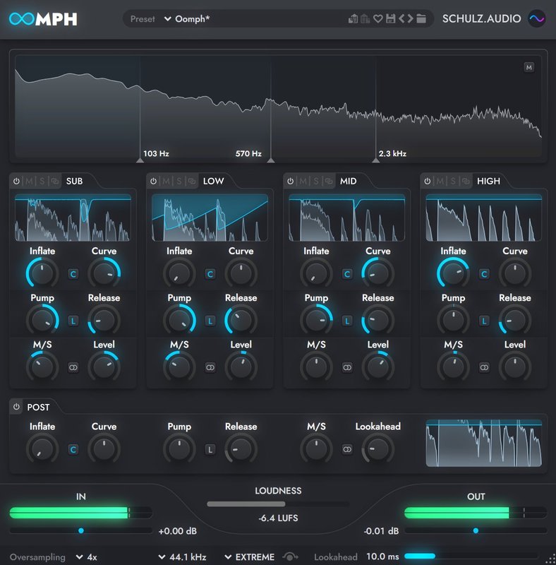 Schulz Audio – OOMPH v25.2.4 [BUBBiX] VST|VST3|AAX|SAL [WIN]-烟雨音频工作室